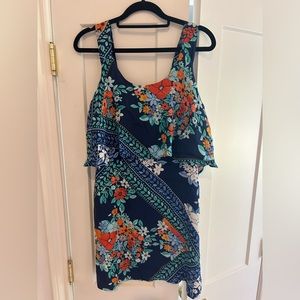 Anthropologie Maeve sleeveless blue floral dress